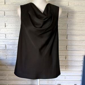 J crew 365 black size small ruched neck black sleeveless woman’s blouse